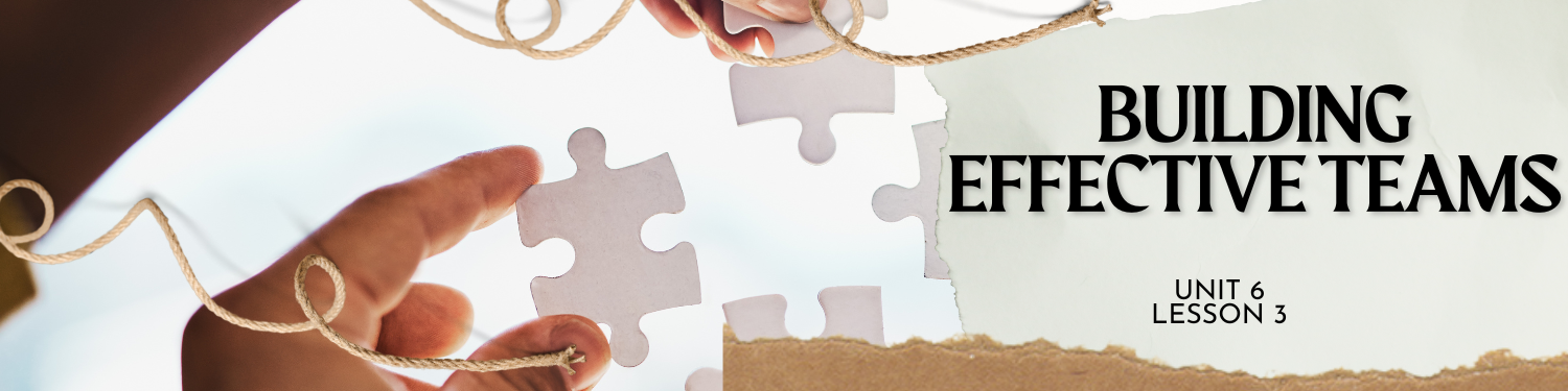 Lesson 3: Building Effective Teams Banner